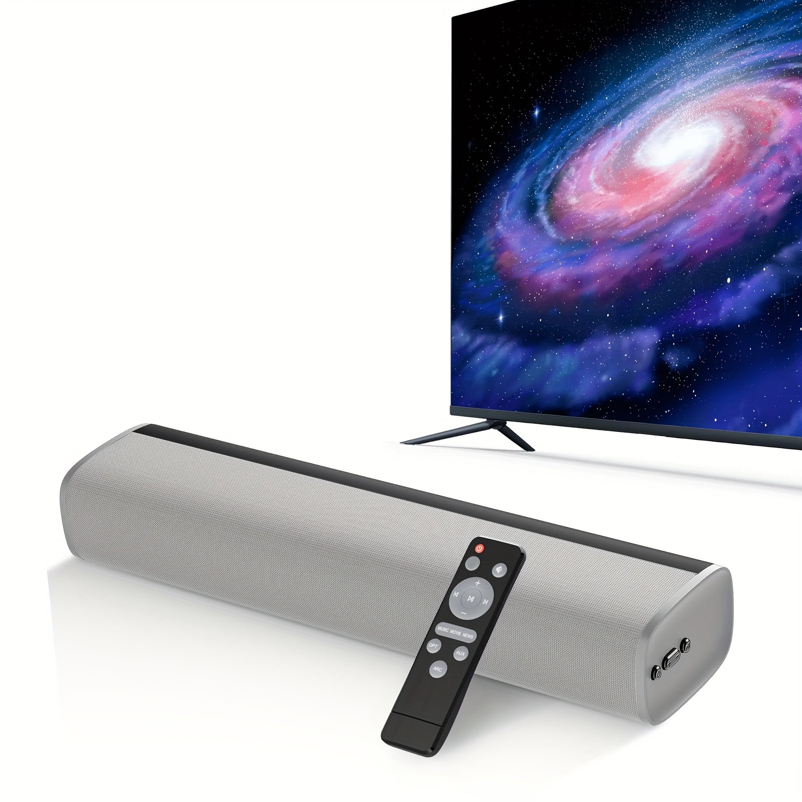 TV SoundBar, Sound Bars for Smart TV, Wireless Speaker Small Soundbars with ARC/Optical/AUX Connection, Home Theater Audio SoundBar, with Infrared Remote Control