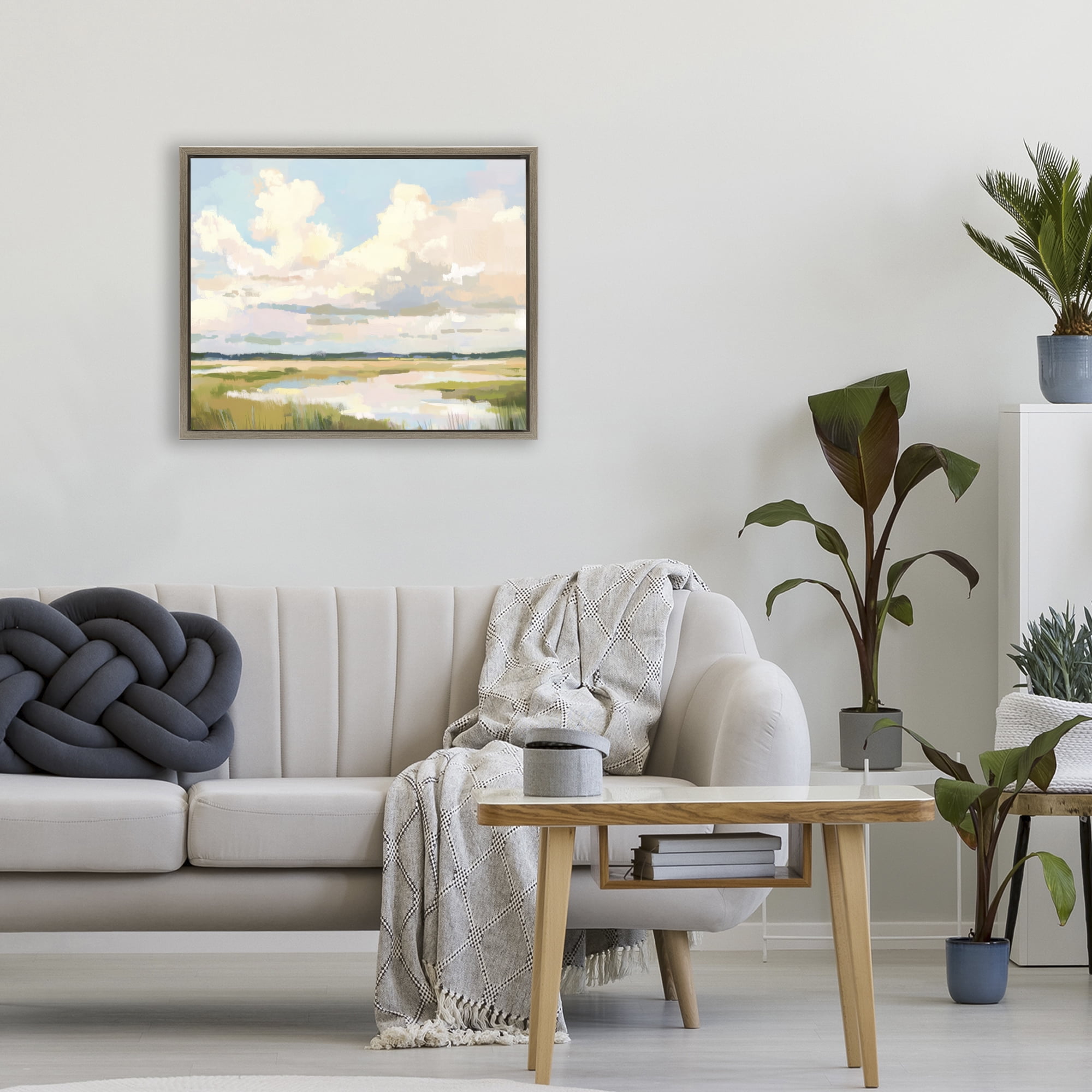 Stupell Industries Lowcountry Marsh at Dawn Brown Framed Floater Canvas Wall Art, design by LSR Design Studio