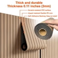 thumbnail image 4 of Peel and Stick PVC Slat Wall Panel 236"x15.75" Self-Adhesive Thick Faux Oak Wood Grain Wallpaper Panel 3D Soundproof Wall Panels for Walls & Ceilings, 4 of 5