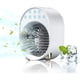 thumbnail image 1 of Aire acondicionado evaporativo personal, ventilador de escritorio ultrasilencioso, capacidad de tanque de agua de 300 ml, luz nocturna LED, cabezal de inclinación ajustable, perfecto para oficina en, 1 of 5