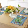 thumbnail image 4 of Ambesonne Cartoon Place Mats Set of 4, Funny Pirate Ship Island, Standard Size, Multicolor, 4 of 6