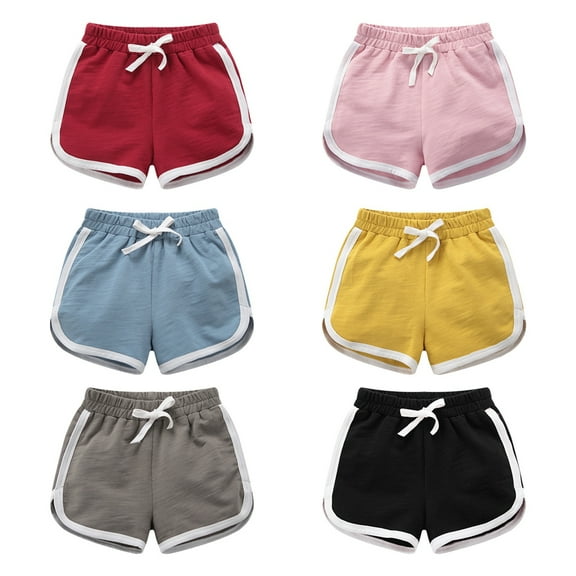 Girls Shorts 100% Cotton Active Athletic Running Sleeping for Toddler Kids Big Girl's 1-16 Years