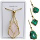 thumbnail image 2 of 2023 Collar con soporte de piedra de cristal, cordón de collar de cristal de acero inoxidable con longitud ajustable, soporte para collares de jaula de cristal, joyería de piedras preciosas de cuarzo, 2 of 4
