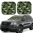 thumbnail image 6 of Kdxio Camouflage Shark Print 2-Piece Sun Shade Front Windshield - Foldable Car Front Window Sunshades For Most Sedans Suv Truck, 6 of 6