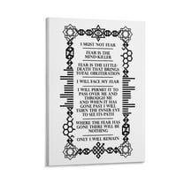 The Litany Against Fear Quote Poster By Frank Herbert Room Aesthetic Poster Print Art Wall Painting Canvas Posters Gifts Modern Bedroom Decor 16x24inch(40x60cm)