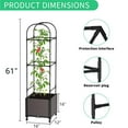thumbnail image 3 of MOPHOTO 16"X12"x61" Raised Garden Bed Planter Box with Wheels, Planter Raised Garden Bed with Trellis for Climbing Vegetables Plants Tomato Cage with Reservoir, 4 Pack, 3 of 8