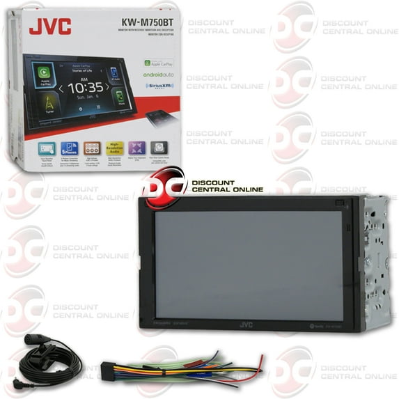 JVC KW-M750BT 2-DIN 6.8" Car USB/Digital Media Receiver With Bluetooth Carplay Android Auto
