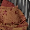 thumbnail image 2 of VHC Brands Ninepatch Star Prim Blessings Pillow 12x12 Country Bedding Accessory, Burgundy, 2 of 3