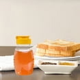 thumbnail image 3 of KAKOWELY 4pcs Empty Honey Jars Squeeze Bottles Plastic Honey Dispenser With Lids Refillable Condiment Container For Maple Syrup Ketchup Mustard Salad Dressing,3.98X"X2.17"X1.57", 3 of 5