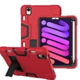 thumbnail image 1 of Mignova pour iPad Mini 6 6e Génération Étui 8,3 Pouces, Robuste Résistant Antichoc Adapté aux Enfants Étui Hybride avec Support Intégré Étui de Protection pour iPad Mini 6 (6e Génération) Sortie 2021 (Rouge/noir), 1 of 6