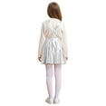 thumbnail image 2 of TiaoBug Costume de Danse Jazz Disco pour Filles Enfants Robe Salopette Métallique Réglable Robe Évasée pour Carnaval Argent 10, 2 of 6