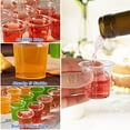 thumbnail image 5 of 1 oz plastic spirits glass, 1 oz clear disposable plastic glass, party mug, for vodka, whiskey, tequila and jelly shots, mini plastic container for sauce and tasting, 5 of 7
