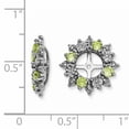 thumbnail image 2 of Sterling Silver Rhodium Peridot Earring Jacket QJ120AUG, 2 of 2