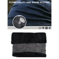 thumbnail image 5 of Gustave 2Pcs Winter Beanie Hat Scarf Set Warm Knit Hat Thick Knit Skull Cap for Men Women Thermal Fluffy Knitted Cap Neck Warmer Headwear "Navy", 5 of 6