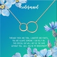 thumbnail image 2 of Anavia Bridesmaid Proposal Necklace, Will You Be My Bridesmaid, Bridal Party Gift Card Jewelry Necklace-[Rose Gold Infinity Double Ring, Bright Blue Gift Card], 2 of 3