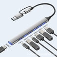 thumbnail image 2 of 6-in-1 USB-C Hub Multiport Adapter - Type-C to HDMI 4K, USB 3.0 Splitter, 5Gbps High-Speed Data Transfer Dock for Laptops, MacBooks, Tablets & Gaming Consoles, 2 of 7