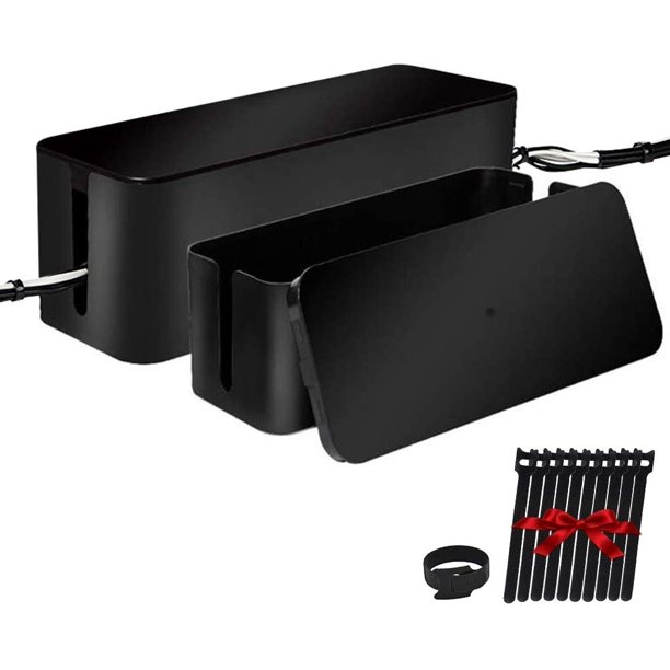 PinkSheep 2 Pack Cable Management Box, Cord Organizer Box Cover with