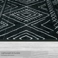 thumbnail image 4 of Washable Skid-Resistant Runner Rug Geometric Black 24" x 72", 4 of 9