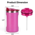 thumbnail image 4 of Ozark Trail 16oz Ceramic Lined Stainless Steel Can Tumbler with 2-in-1 Lid,Pink, 4 of 16