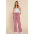thumbnail image 2 of Saronite Solid Elastic Waisted Tencel 2 Sides Pockets Full Length Pants, Mauve (Women's), 2 of 4