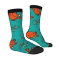 thumbnail image 2 of Goofa Colorful Crab Printed Men's Crew Socks, Soft Durable Breathable Moisture-Wicking with Odor Control Cotton socks, 2 of 9