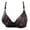 Black, variant on Wirefree Bra With Support Women Printed Thin Front Buckle Adjustment Chest Shape Bra Underwear No Underwire Short Size Full-Coverage Wireless Bra, Style 8453, Black 42B