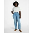 thumbnail image 2 of Terra & Sky Women's Plus Size Pull On High Rise Straight Leg Jeggings, 29" Inseam, Sizes 0X-4X, 2 of 5