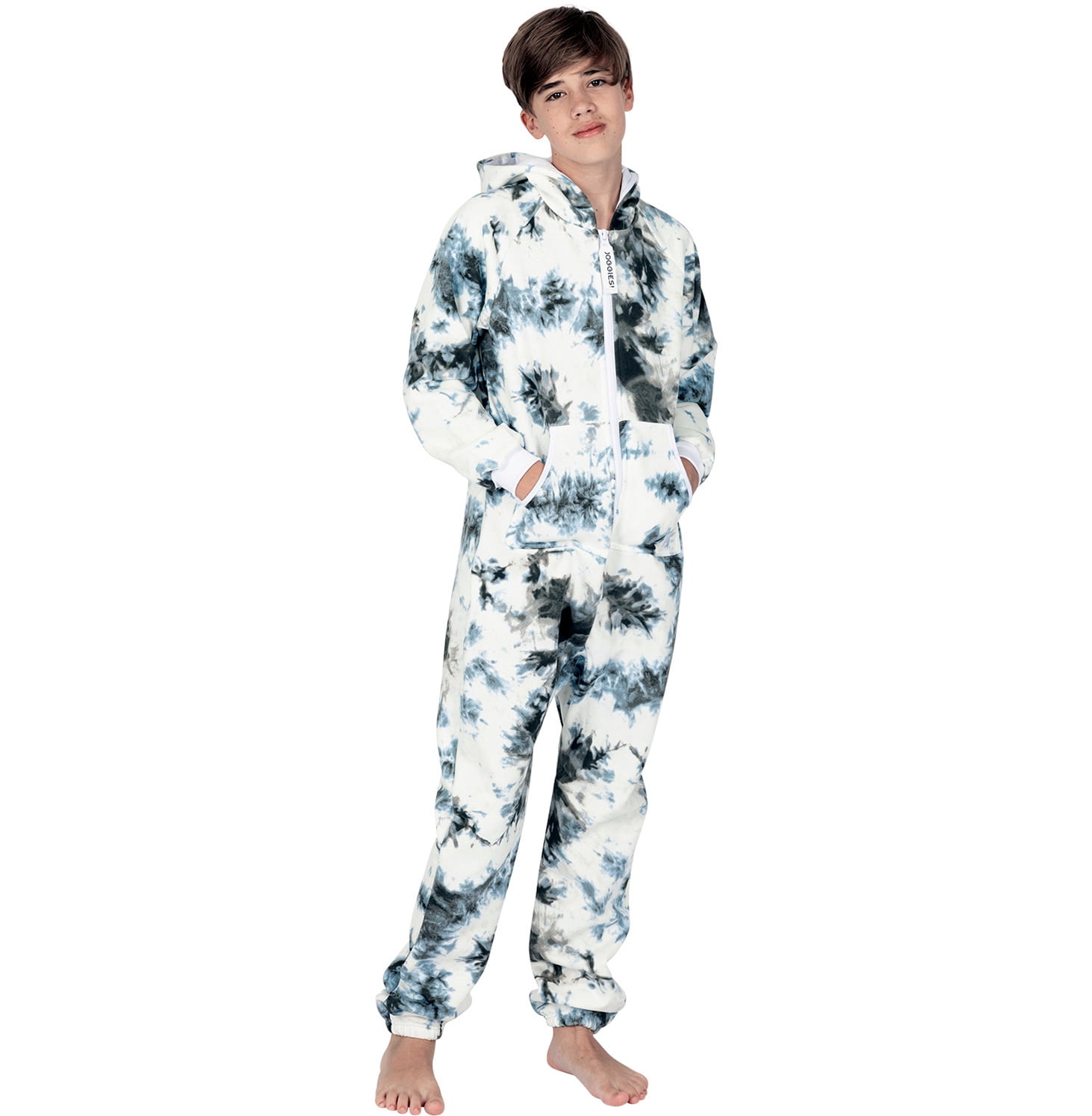 Doogie Joggies - TieDye Black Pet Hoodie - Pet - XSmall (Fits Up to 10 lbs)