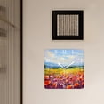 thumbnail image 3 of 14 Inch Wall Clock Battery Operated Square Clock Decorative for Office, Kitchen, Outdoor, Living Room，Oil Painting Sunflower Fruit Art Art, 3 of 4