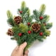 thumbnail image 4 of Ramas artificiales de hoja perenne, pequeños conos de pino, selecciones florales para decoración, coronas de flores navideñas, regalos de Navidad DIY, 4 of 4