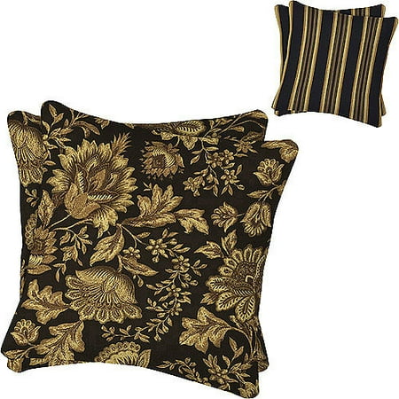 16" Outdoor Toss Pillows, Set of 2, Melinda Midnight