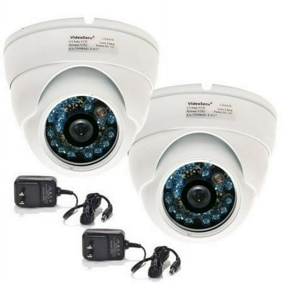 VideoSecu 2x Outdoor Security Camera IR Night Vision Builit-in 1/3" SONY CCD High Resolution Wide Angle with 2 Power bjx