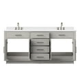 thumbnail image 3 of Abbey 72 in W White Oak Double Vanity, Cultured Marble Top and Faucet Set, 3 of 6
