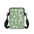 thumbnail image 2 of FUIALDOLG Cellphone Crossbody Purse White Daisy Green Pattern Portable Satchel Bags for Running, Polyester 2 Layer Crossbody Bag, 2 of 7