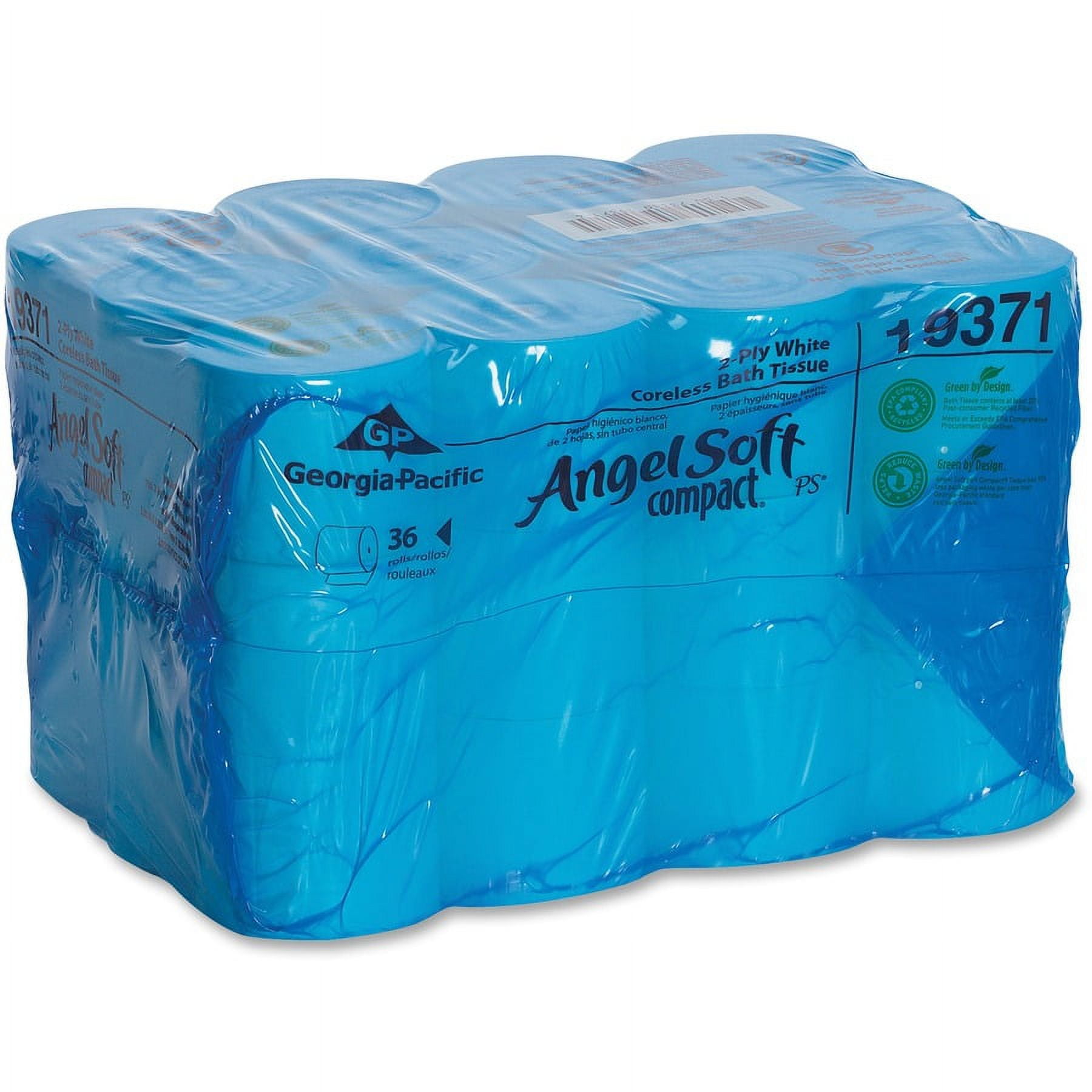 Georgia- Pacific Angel Soft Professional Series® Compact® Premium Embossed Coreless 2-ply Toilet Paper By Gp Pro (georgia-pacific), 36 Rolls/package - 2 Ply - 3.85" X 4.05" - 750 Sheets/roll