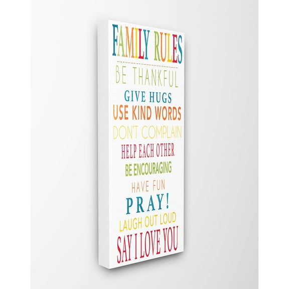 The Stupell Home Decor Collection Family Rules Wall Art
