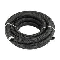 AN12 3/4" 20ft CPE Fuel Line Hose Nylon Stainless Steel Car Engines Braided Tube Black