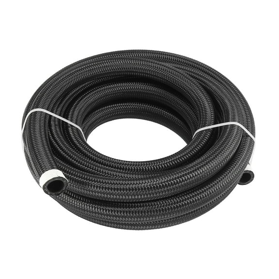 AN12 3/4" 20ft CPE Fuel Line Hose Nylon Stainless Steel Car Engines Braided Tube Black