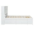 thumbnail image 6 of Harper & Bright Designs Queen Size Bed Frame with Storage Headboard and 8 Drawers, Solid Wood Platform Bed with Storage Shelves, White, 6 of 14