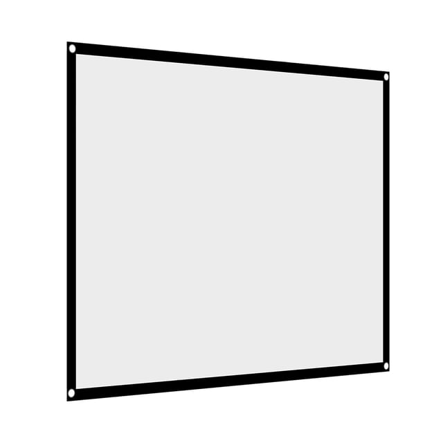 Projection Screen, Synthetic Polyester Fabric White 4:3 Projector Curtain For Open-air Cinema