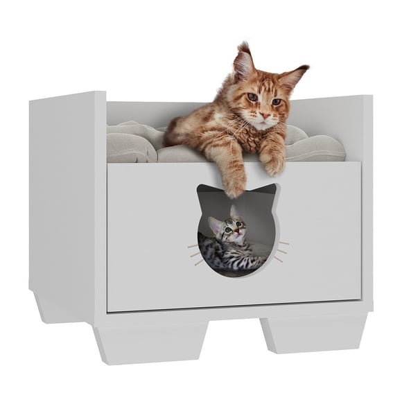 Cama Casa Para Gato o Mascota Mishi Premium Bllanca