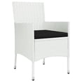 thumbnail image 3 of vidaXL 11 Piece Garden Dining Set with Cushions White Poly Rattan, 3 of 5