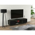 thumbnail image 2 of Safdie & Co. 59.25"L Wood 2-Shelves 2-Black Doors TV Stand in Dark Grey, 2 of 3