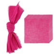 thumbnail image 1 of Uxcell 6 paquetes de Servilletas de Tela Hechas a Mano, 16.54 x 16.54 pulgadas Servilletas de Algodón con Borlas Cuadradas Rústicas para Decoración de Mesa en Bodas, Fiestas y Cenas, Rojo Rosa, 1 of 6