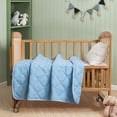 thumbnail image 2 of Flxxie Microfiber Ultra Soft Toddler Comforter, Warm Kids Crib Quilted Blanket, Aqua, 43"x60", 2 of 5
