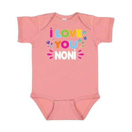 

Inktastic I Love You Noni with Flowers Gift Baby Girl Bodysuit