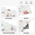 thumbnail image 5 of Weekease Two Piece Pajamas for Women Set Crew Neck Short Sleeve Tops Capris Summer Loungewear with Pockets, 5 of 8
