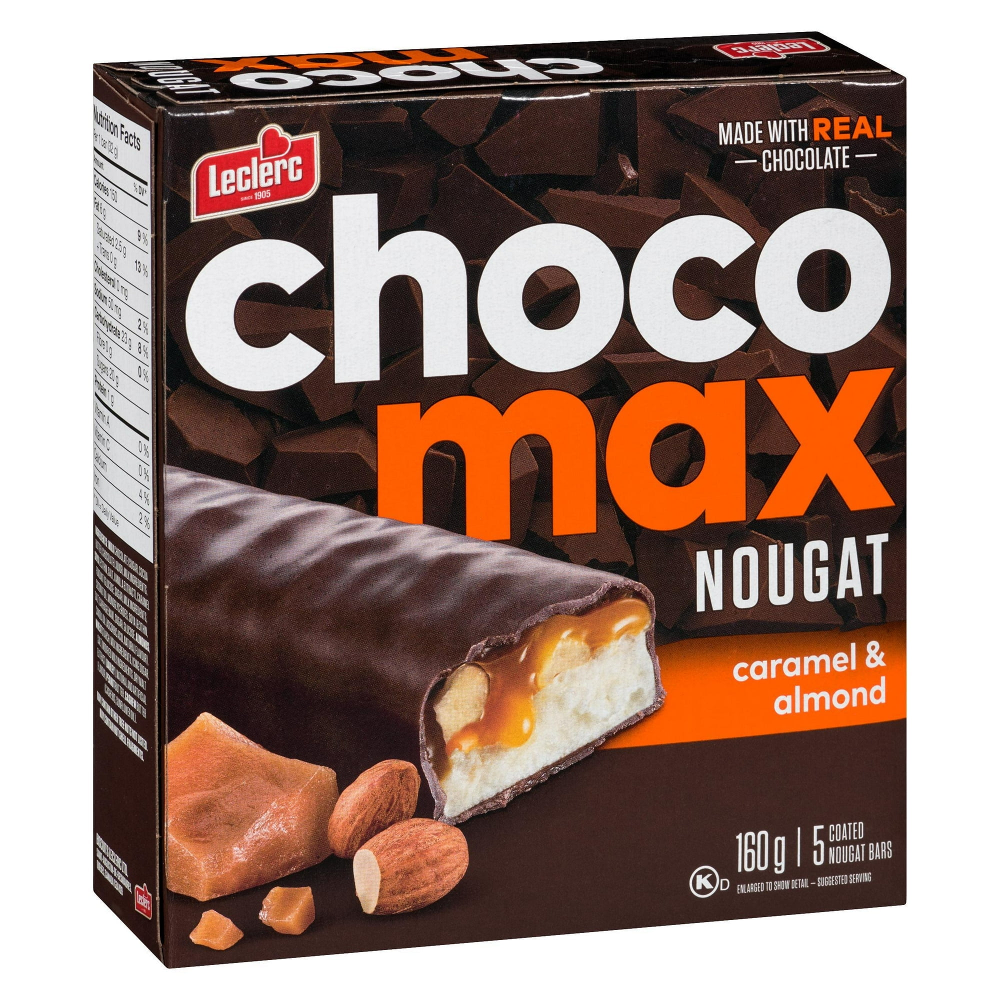 Chocomax Barres de Nougat Caramel et Amande