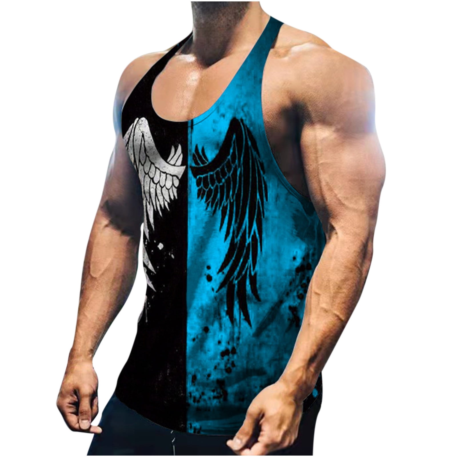 Men Tank Top Tee Singlet Gym Workout Fitness Sleeveless Shirt Muscle  Bodybuilding Breathable Underwaist
