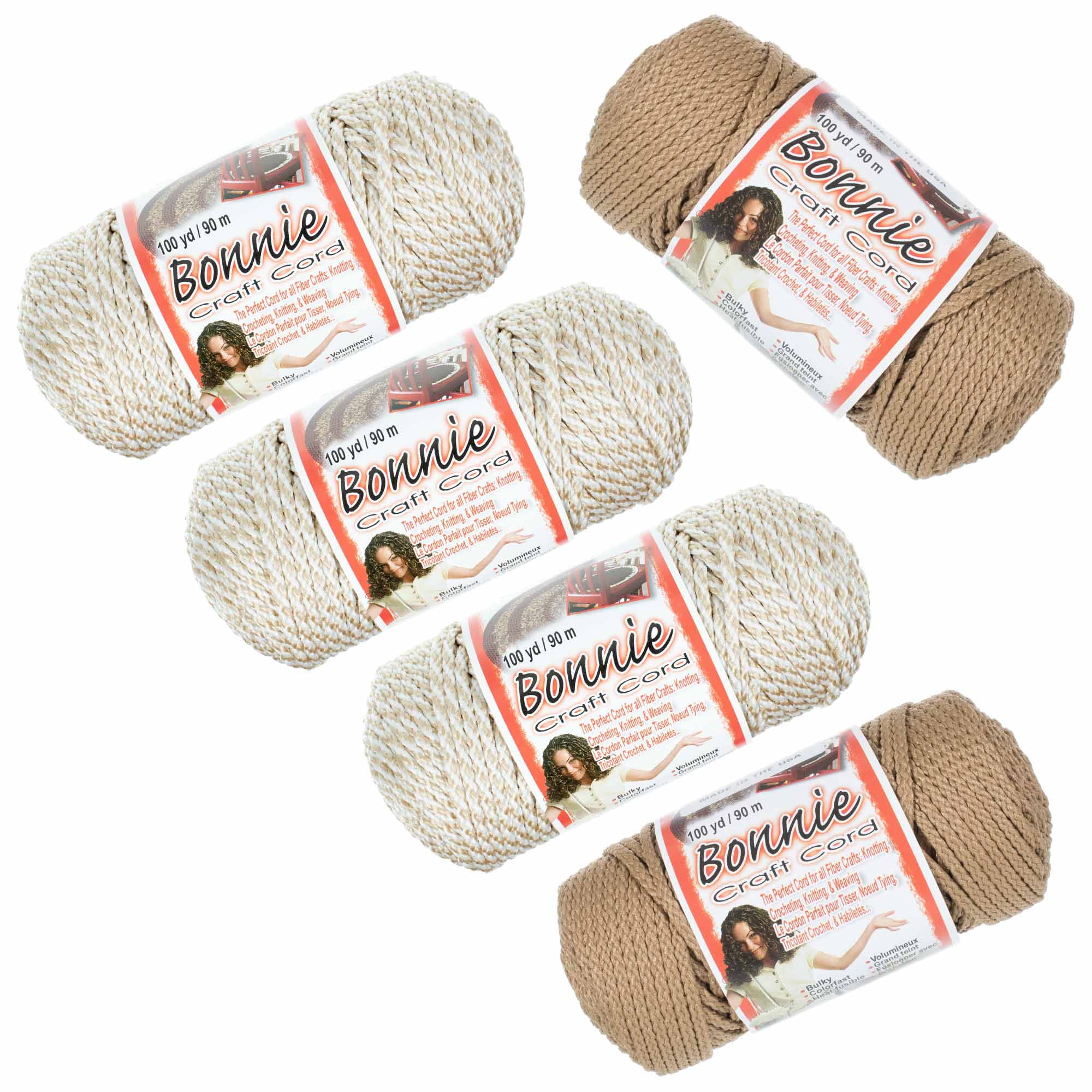 Craft County Bonnie Macrame Cord 4mm or 6mm 5 Pack 100 Yard